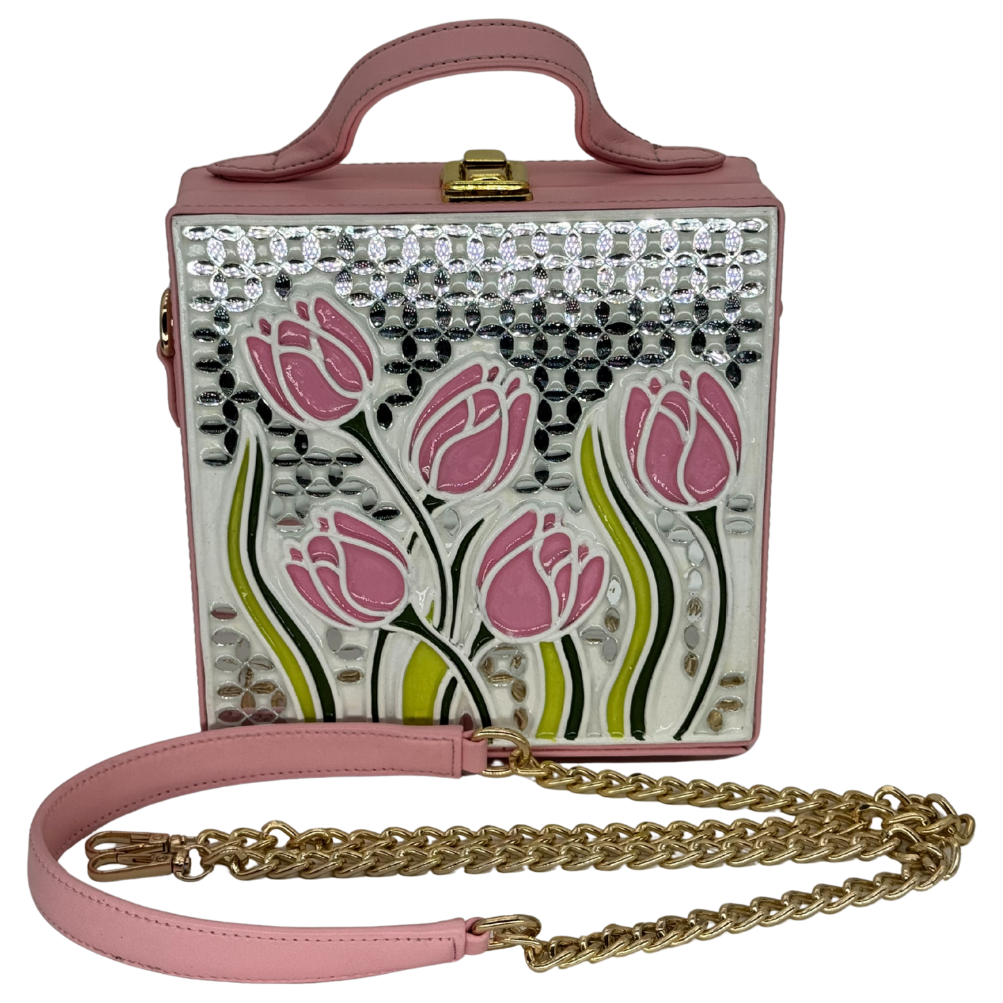 The Spring Tulips  | Lippan Art Box Bag