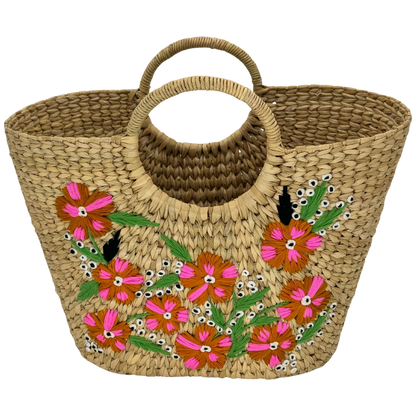 The Ochre Pink Flower Garden | Kauna Grass Large Bag