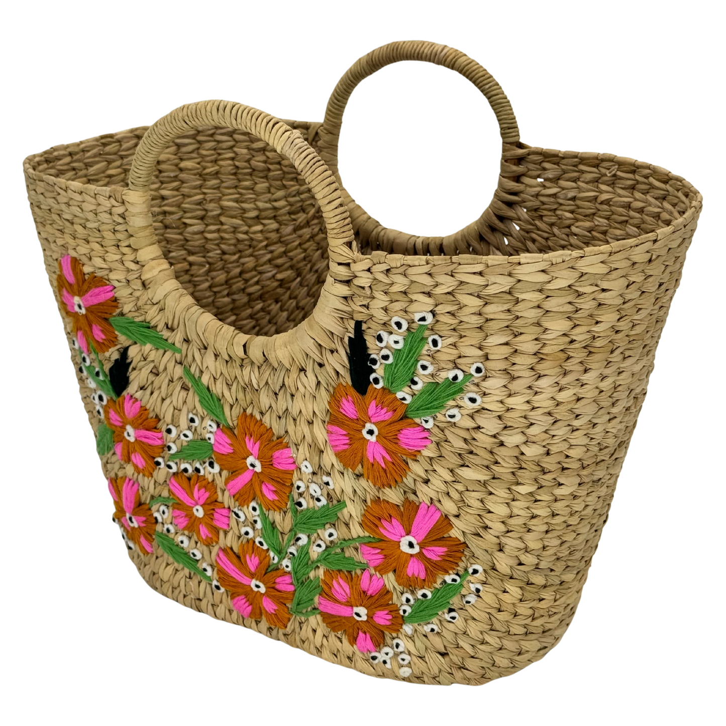 The Ochre Pink Flower Garden | Kauna Grass Large Bag