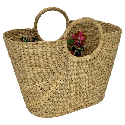 The Ochre Pink Flower Garden | Kauna Grass Large Bag