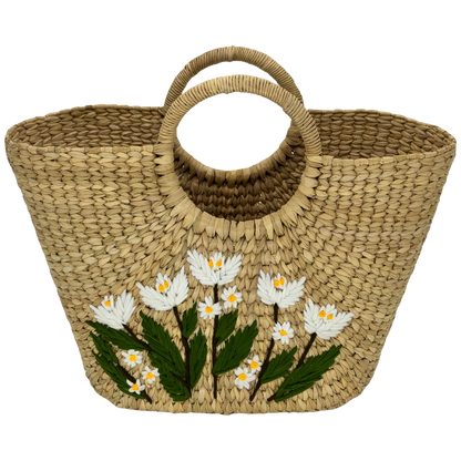 The White Daisy | Kauna Grass Large Bag